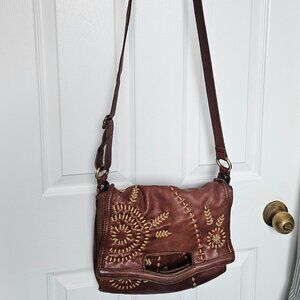 Rare Vintage Lucky Brand Leather Abbey Road Crossbody